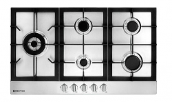 Parmco 900mm Hob S/S - 4gas+wok