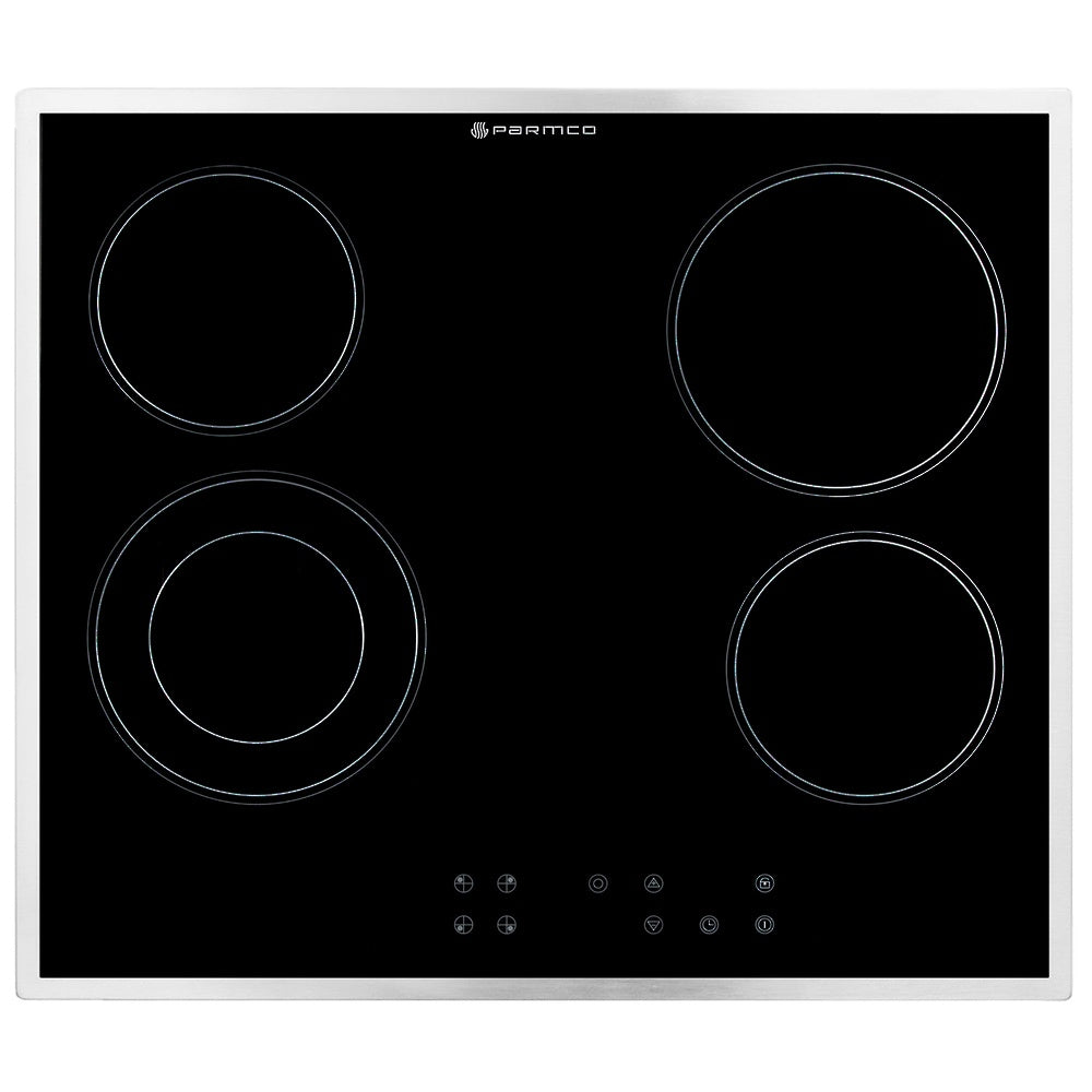 600mm Hob, Ceramic, Stainless Steel Trim, Touch Control