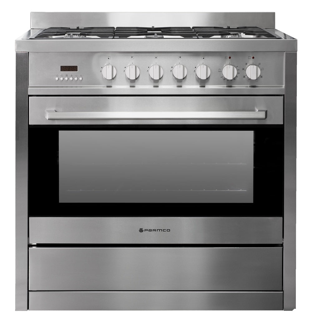 900mm Combination Freestanding Stove, Stainless Steel