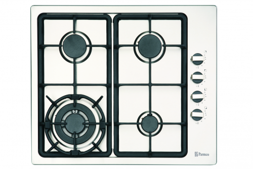 600mm Gas Hob, 3 Burner + Wok, Stainless Steel Side Knobs